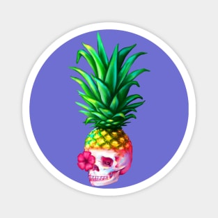 Pineapple Skull Magnet